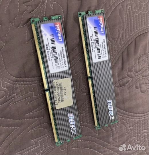 Оперативная память ddr2 dimm 800mhz Patriot