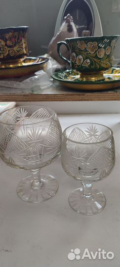 Бокалы и вазы хрустальные СССР