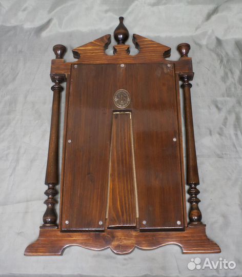 Зеркало настольное, дерево, накладки металл, кон 1