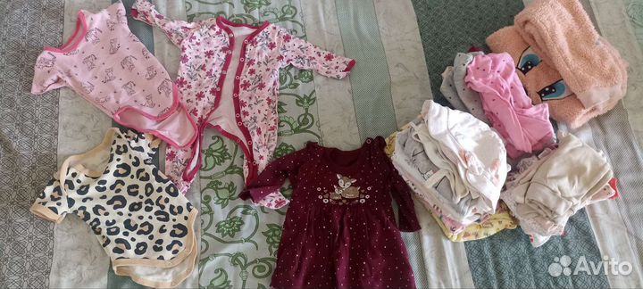 Вещи пакетом для девочки от 0 до 3 месяцев