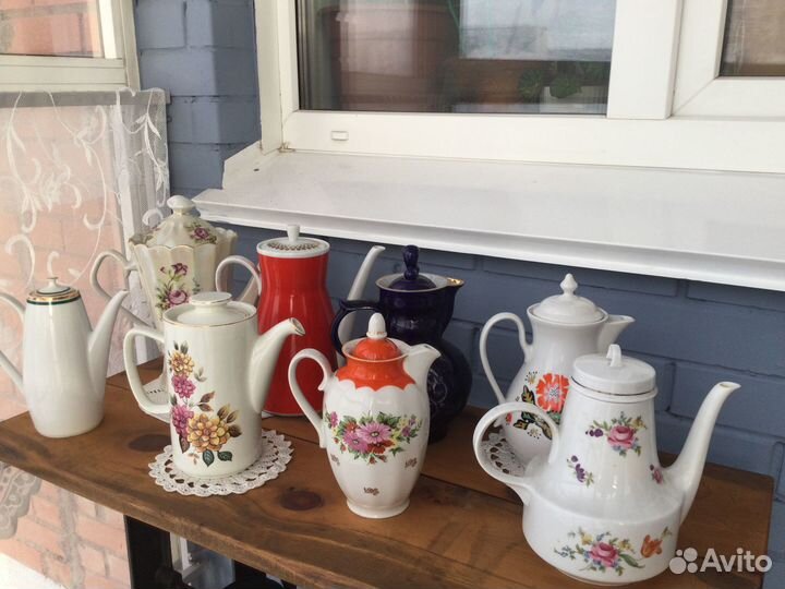 Кофейники от разных сервизов фарфор винтаж