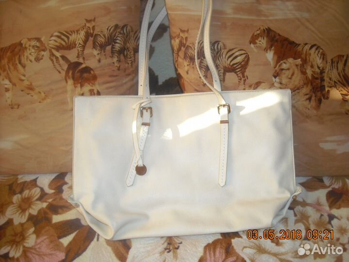 Сумка женская белая,45*30 см