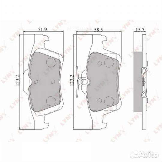 Lynxauto BD-5901 Колодки тормозные дисковые зад