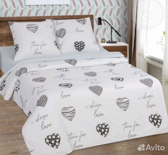 Комплект постельного белья семейный (на 2 одеяла)