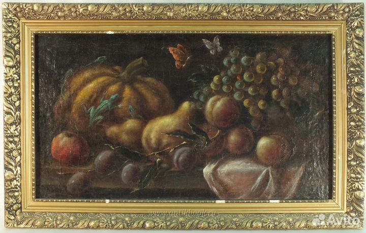 Натюрморт с овощами, фруктами и бабочками. Европа