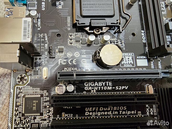 Материнская плата gigabyte GA-H110M-S2PV, LGA 1151