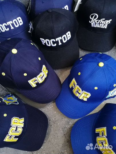 Бейсболка фк Ростов Fcr синие и жёлтые