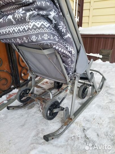 Детские санки с колесами