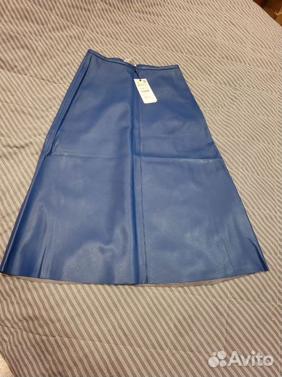 Юбка кожаная zara, М, новая