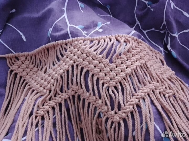 Шаль Повязка Накидка Платок Макраме