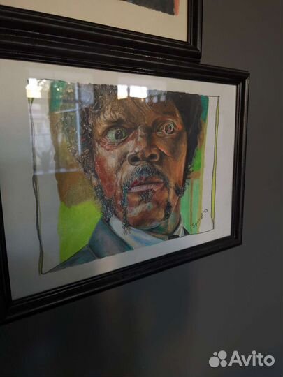 Картина, рисунок, портрет а4 Сэмюэл Л. Джексон