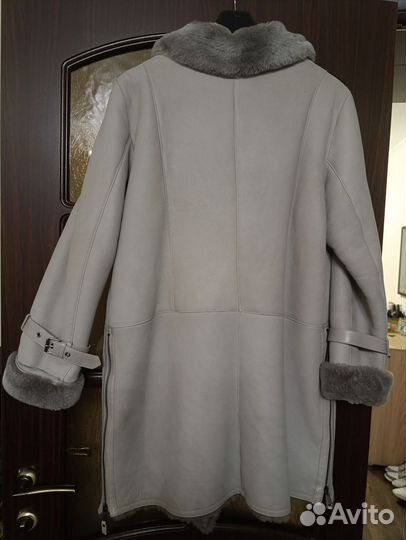 Дубленка натуральная женская 48 50 серая