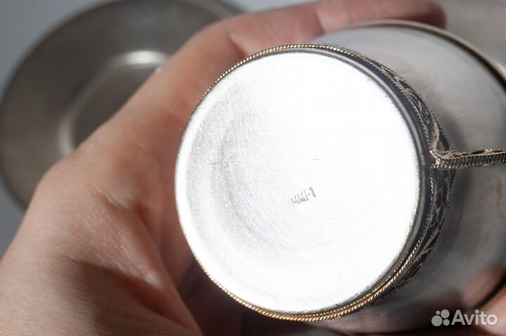 Две кофейные пары с позолотой