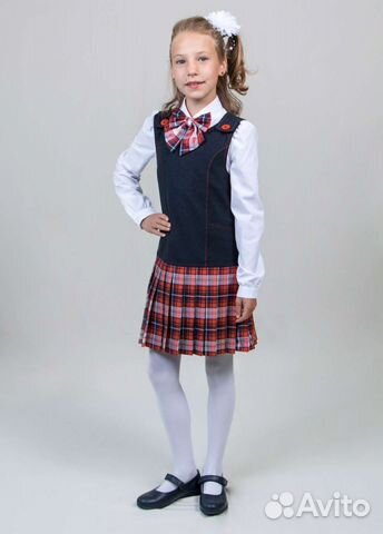 Школьная форма для девочки 128 134 темно синяя