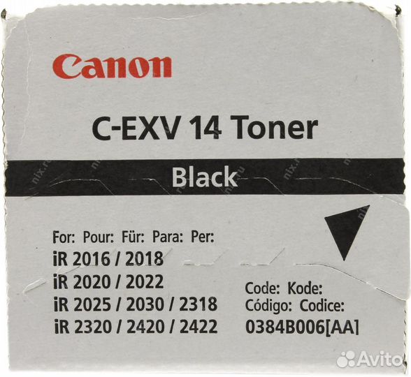 Оригинальный тонер картридж Canon C-EXV14 (черный)