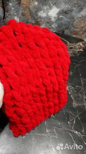 Плюшевый снуд ручной работы