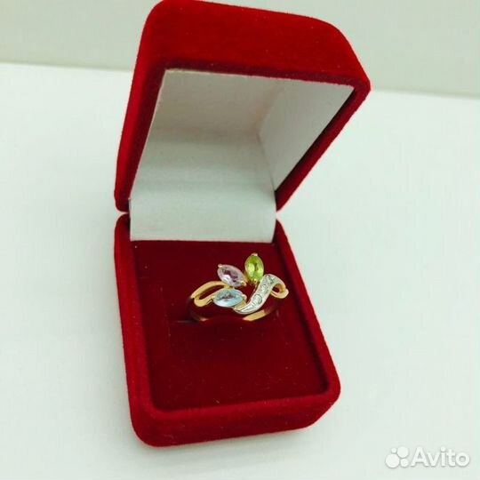 Е.О. Кольцо с камнями, Золото 585 (Id16132)
