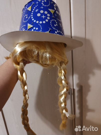 Шляпа парик косички