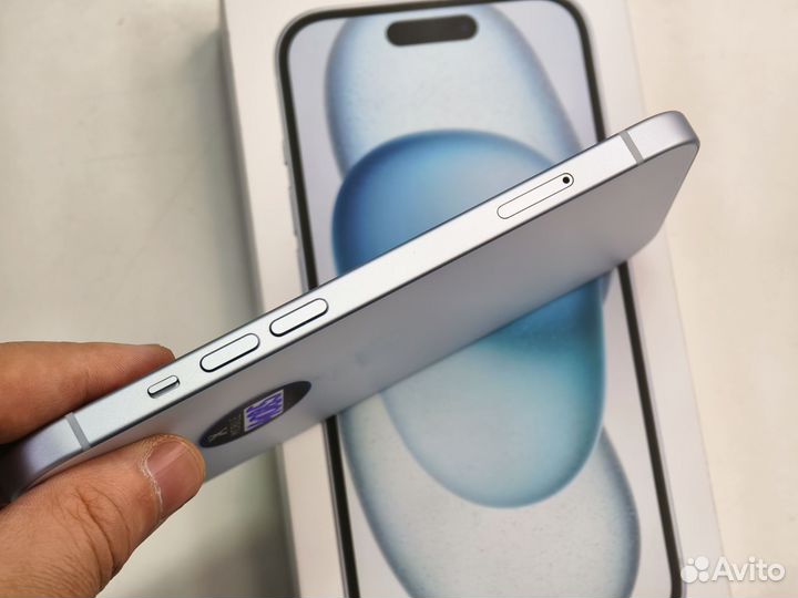 89АКБ С коробкой ) iPhone 15 256Gb Blue Sim+Esim