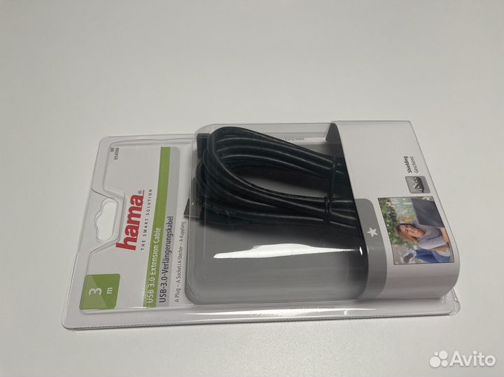 Удлинитель USB-кабеля Hama (3 м). Новый