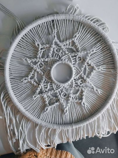 Украшение на стену, панно гобелен макраме