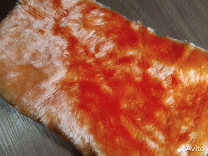 Ткань оранжевый мех костюм новогодний белка лиса