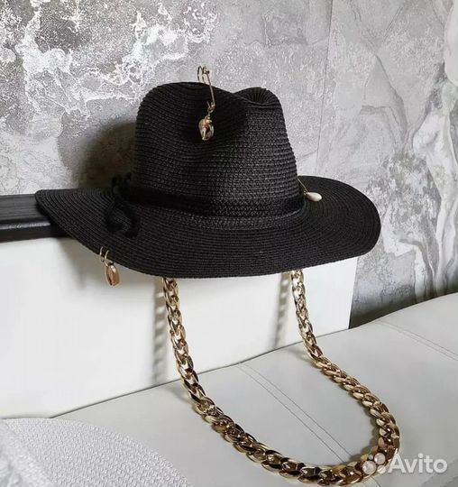 Шляпа федора черная