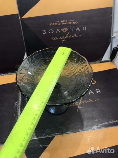 Ваза для фруктов СССР стекло