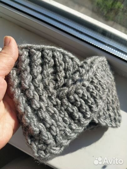 Повязка вязаная для девочки