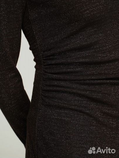 Вечернее платье миди с разрезом новое S/M