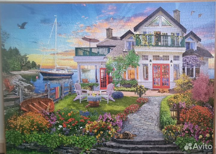 Картина дом на берегу моря