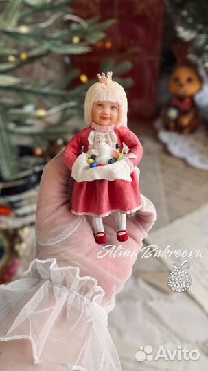 Ватные елочные игрушки