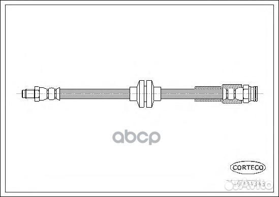 Тормозной шланг передний 423mm 19034343 Corteco