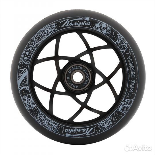 Колёса д/сам. Комета Атом 110/30 Черный / Черный