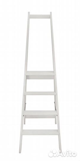 Стремянка деревянная стиль 4 ступени белая