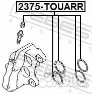 Ремкомплект тормозного суппорта зад прав лев