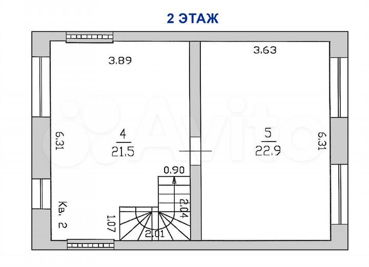 Таунхаус 91,2 м² на участке 1,5 сот.