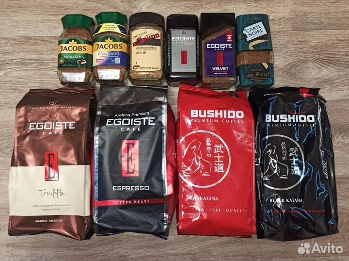 Кофе Bushido, Egoist, Jacobs