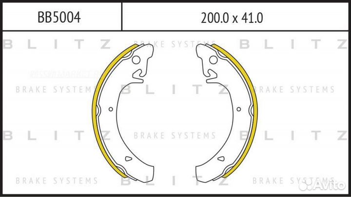 Blitz BB5004 Колодки тормозные барабанные зад