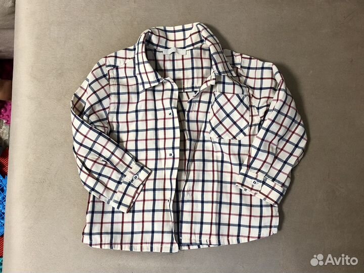 Рубашка для мальчика 80 в клетку