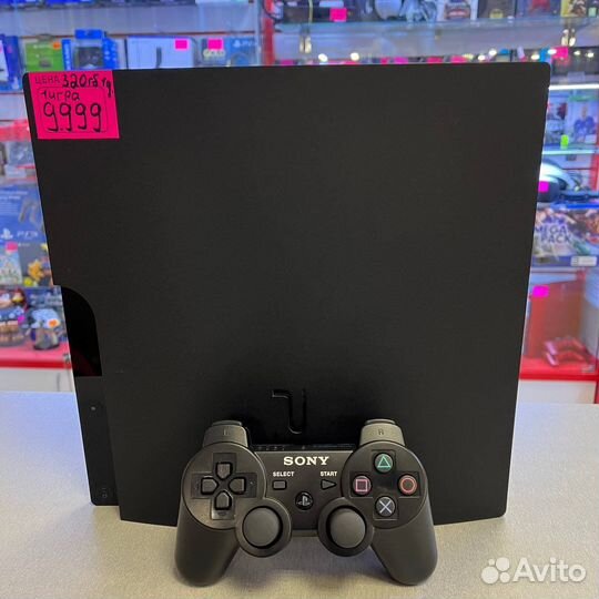 Sony PS3 Slim 320gb + джойстик