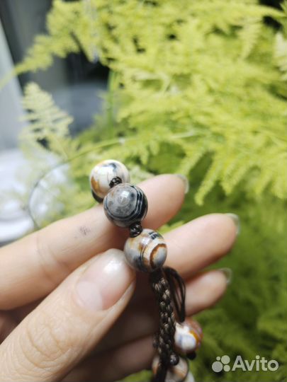 Мужской браслет из агата