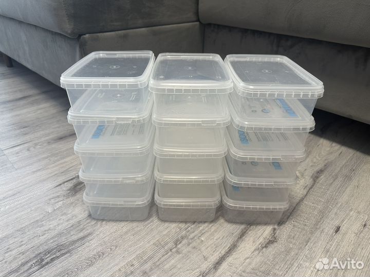 Пластиковая емкость/тара/контейнер 1000мл 15шт