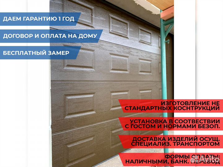 Автоматические секционные гаражные ворота