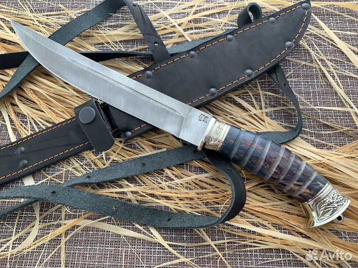 Казачий пластунский нож клинок дамасская сталь