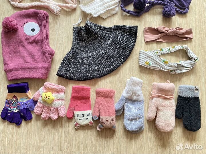 Шапки, варежки, перчатки, повязки, манишка