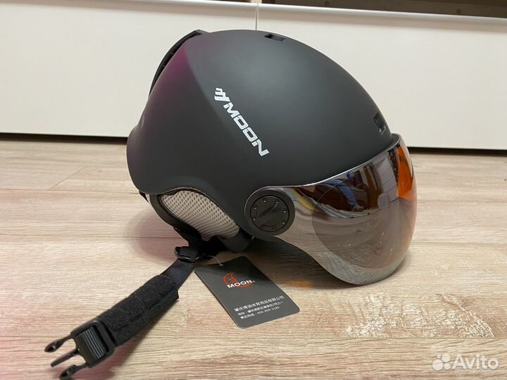 Шлем горнолыжный с визором unisex черный