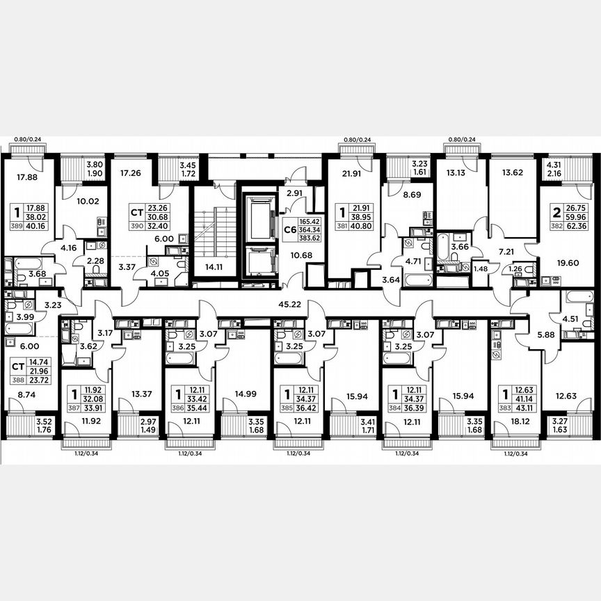 2-к. квартира, 63,9 м², 3/14 эт.