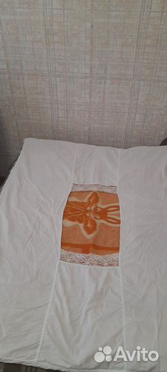 Одеяло шерстяное детское СССР 140х90