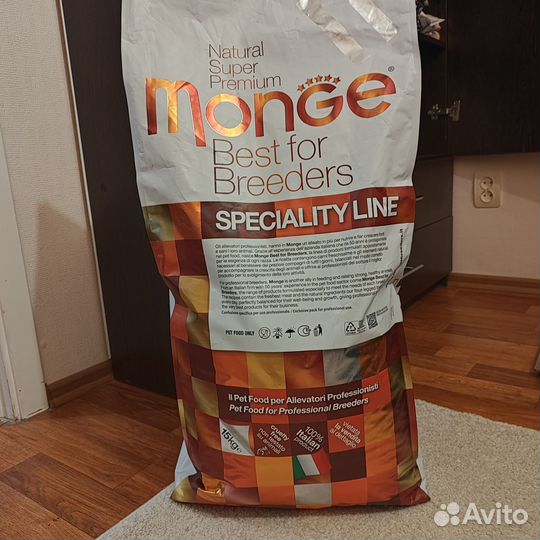 Корм для собак всех пород с ягненком Монж